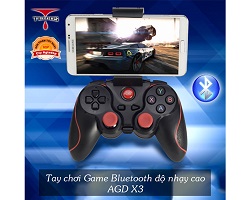 Tay chơi Game Bluetooth xịn sò (độ nhạy cao) AGD X3 dùng mọi game điện thoại, máy tính PC
